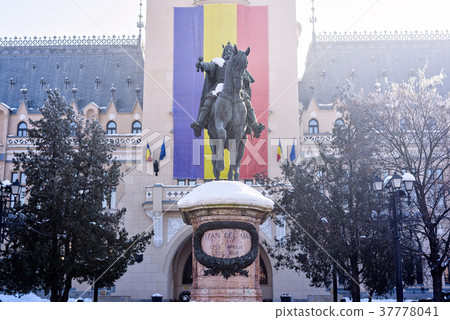 Palace of culture in Iasi Romania in winter 37778041