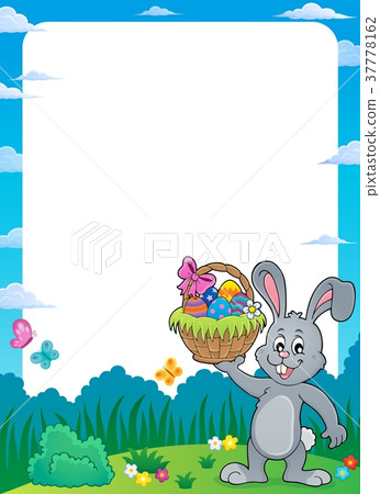 Frame with Easter bunny thematics 1 - Stock Illustration [37778162] - PIXTA