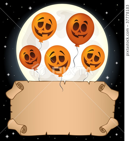 Small parchment and Halloween balloons 1 Small parchment and Halloween balloons 1 37778183