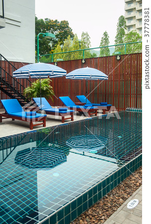 Reception and swimming pool of Thai hotel Reception and swimming pool of Thai hotel 37778381