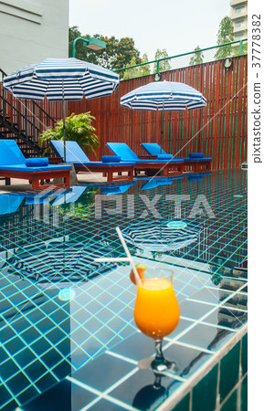Reception and swimming pool of Thai hotel Reception and swimming pool of Thai hotel 37778382