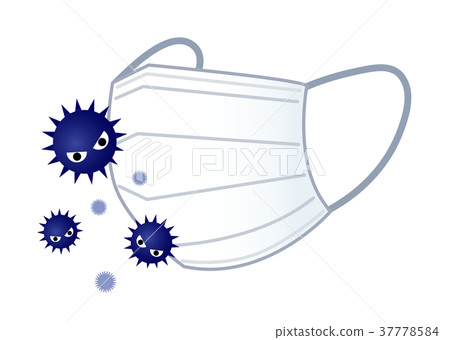 Flu virus and mask 37778584