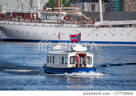 Bergen harbor with cruise ships in Norway Bergen harbor with cruise ships in Norway 37778668
