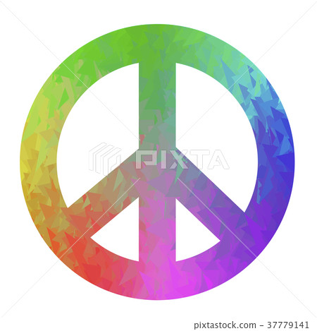 Colored Pacifist Sign 37779141