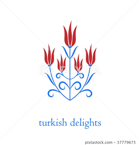 Ottoman turkish tulips vector illustration Ottoman turkish tulips vector illustration 37779673