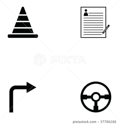 driving school icon set driving school icon set 37780288