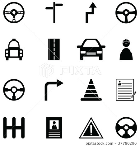 driving school icon set driving school icon set 37780290