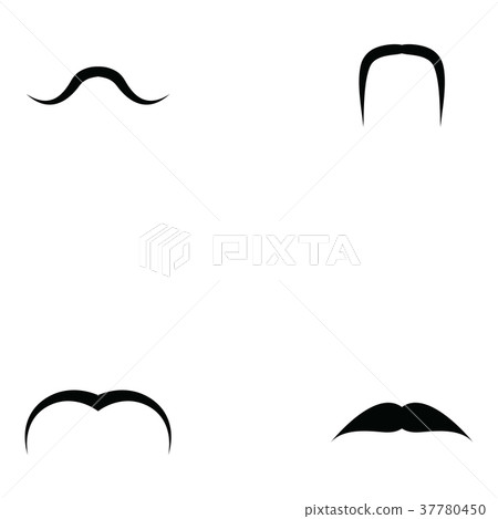 mustache icons set 37780450