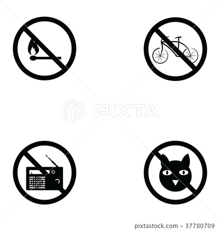 prohibition icon set prohibition icon set 37780709
