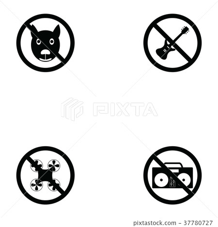 prohibition icon set prohibition icon set 37780727