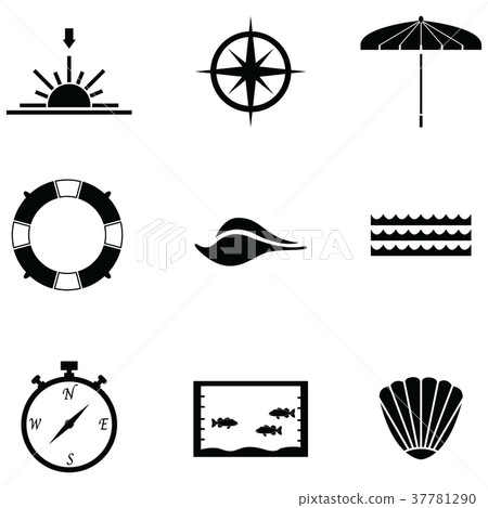 sea icon set sea icon set 37781290
