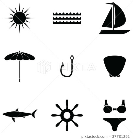 sea icon set sea icon set 37781291