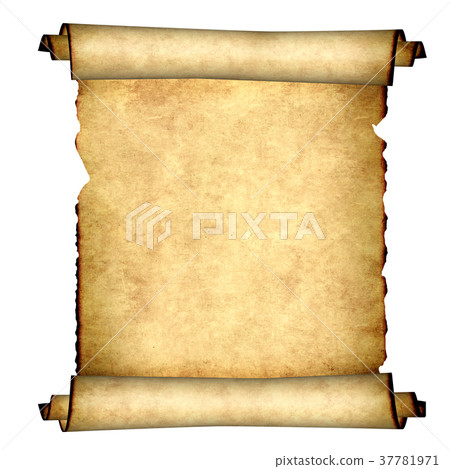 Old parchment. Isolated on white background Old parchment. Isolated on white background 37781971