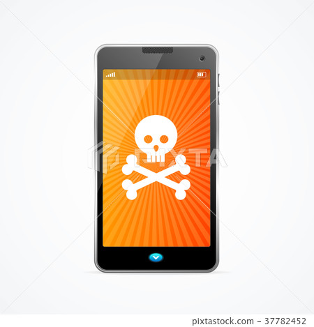 Mobile Phone Hack Crash Attack Software Concept 37782452