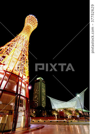 A standard night scene spot Kobe Port Tower date spot spot view of Kobe Hyogo prefecture 37782629
