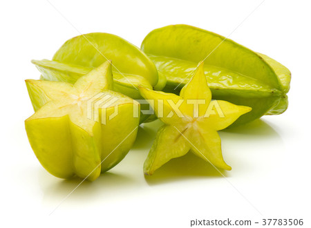 Fresh carambola isolated on white Fresh carambola isolated on white 37783506