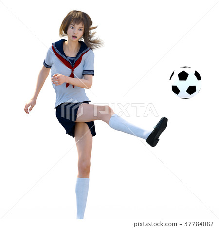 Female students to play prtmong2DCG illustrations material 37784082