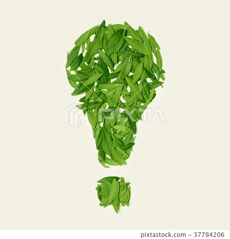 The green dry tea leaf, sign on white background The green dry tea leaf, sign on white background 37784206