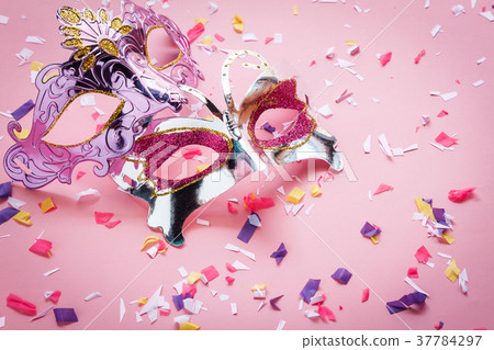 beautiful couple carnival mask background. beautiful couple carnival mask background. 37784297