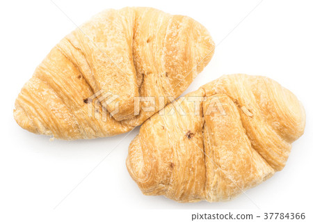 Chocolate croissant isolated on white 37784366