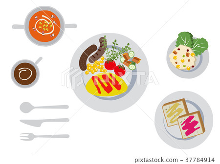 早餐剪貼畫。煎蛋。食物。 37784914