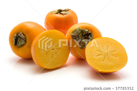Persimmon sharon isolated on white Persimmon sharon isolated on white 37785352