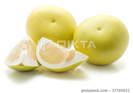 Fresh raw pamelo isolated on white Fresh raw pamelo isolated on white 37785631