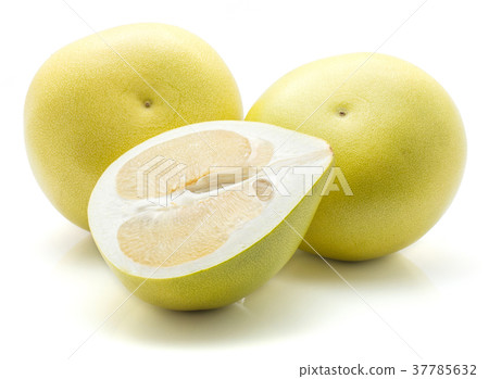 Fresh raw pamelo isolated on white Fresh raw pamelo isolated on white 37785632