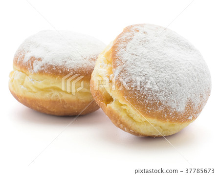 Fresh sufganiyah isolated on white 37785673