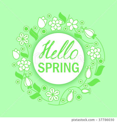 hello spring greeting card hello spring greeting card 37786030