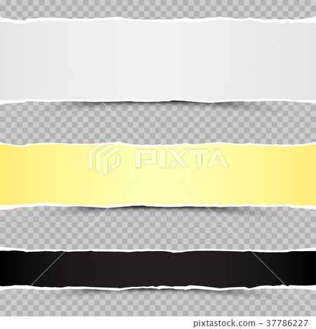 white yellow black piaces of torn paper white yellow black piaces of torn paper 37786227