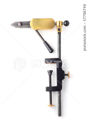 Vice for fly fishing isolated on white 37786749