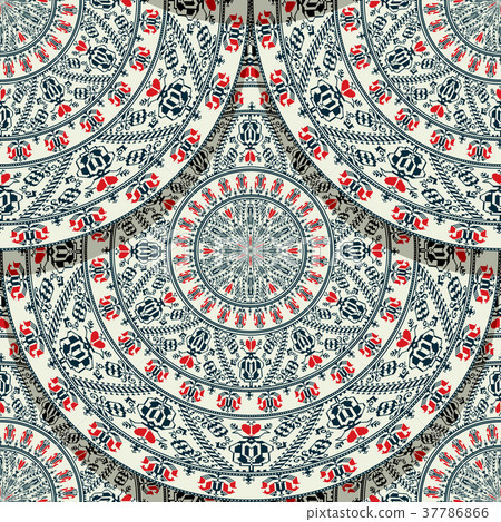 Seamless folk Romanian tile  37786866