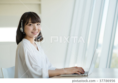 Operator office call center business image Operator office call center business image 37786956