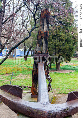 Old anchor on embankment of Sevastopol 37787385