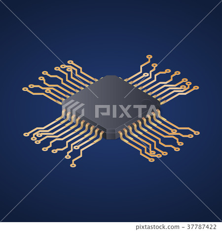 Cpu. Microprocessor. Microchip. Circuit board Cpu. Microprocessor. Microchip. Circuit board 37787422