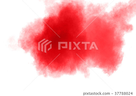 abstract red dust splattered on white background 37788024