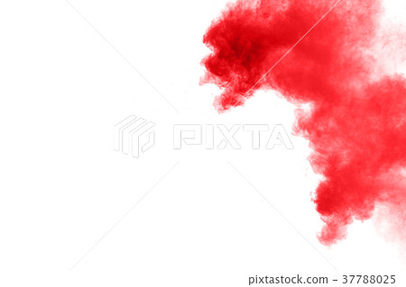 abstract red dust splattered on white background 37788025
