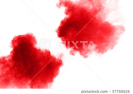 abstract red dust splattered on white background 37788026