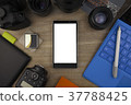 View from the top on smartphone, tablet pc, camera 37788425