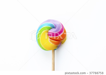 rainbow color lollipop 37788758
