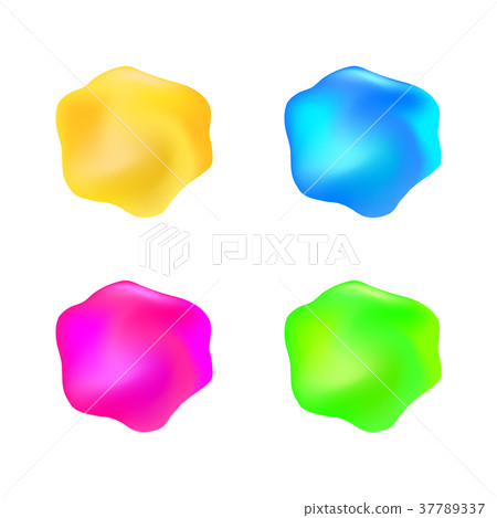 glossy formless jelly liquid design element set glossy formless jelly liquid design element set 37789337