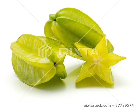 Fresh carambola isolated on white Fresh carambola isolated on white 37789574