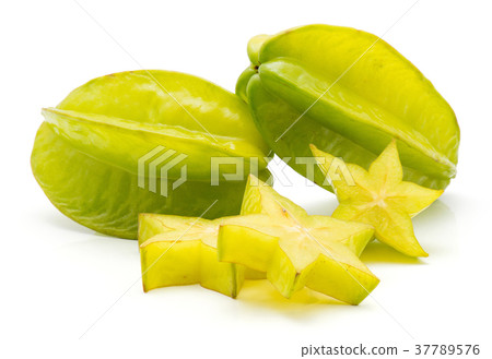 Fresh carambola isolated on white Fresh carambola isolated on white 37789576