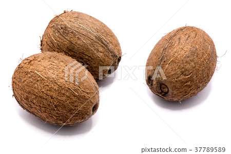 Fresh coconut isolated on white Fresh coconut isolated on white 37789589