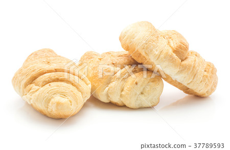 Chocolate croissant isolated on white 37789593