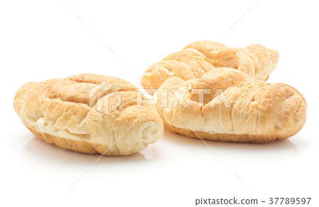 Chocolate croissant isolated on white 37789597