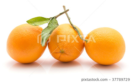 Fresh orange isolated on white 37789729