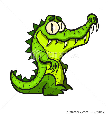 插图素材: cute cartoon crocodile