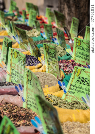 Spices Store at the Oriental Market in Granada 37791051